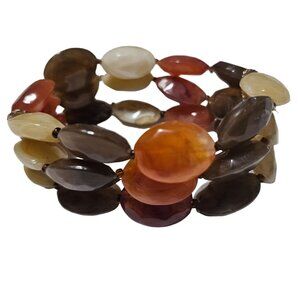 Mookaite Boho Chunky Nugget Stacked Stretch Bracelet Boho Fashion Jewelry Women